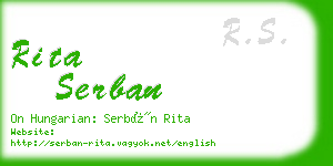 rita serban business card